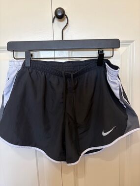 Nike Black Athletic Shorts with White Trim